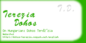 terezia dohos business card